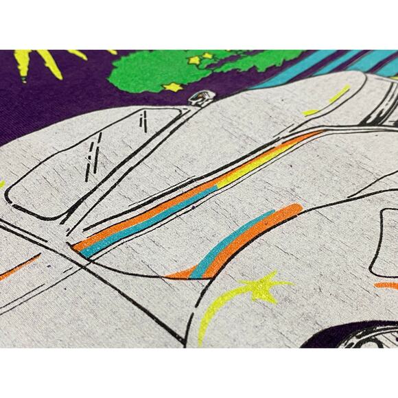 vintage 1992 WHEELS OF TIME ROD & CUSTOM JAMBOREE T SHIRT XL 23x29 - Picture 9 of 10